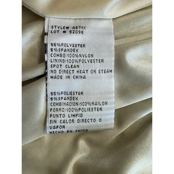 "XSCAPE" Beaded Formal Dress SZ 4 Slit Side Y2K Whimsigoth Fairycore 2000s Prom - Picture 4 of 8